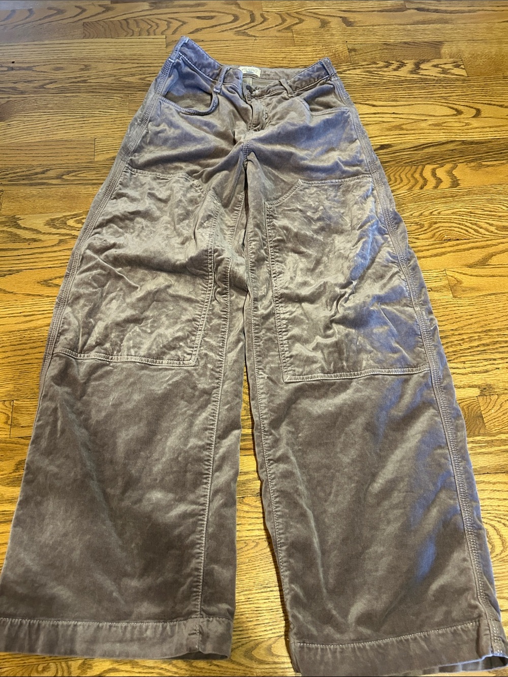 Pilcro high-rise velvet puddle curve pants - Picture 2 of 8